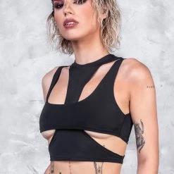 Badinka Back To Black Leveled Crop Top