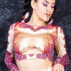 Badinka Oro Rosado Long Belt Top