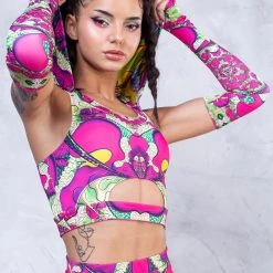 Badinka Inflorescence Long Belt Hooded Top