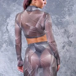 Badinka Minimal Mesh Sleeved Top -Badgley Mischka shop 3 2 b4217bab 0a05 4c1c 987e b54403f2d4b8