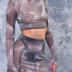 Badinka Minimal Mesh Sleeved Top