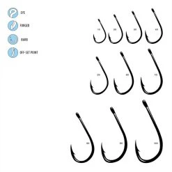 Hooks - Gamakatsu - OCTOPUS STRAIGHT EYE, 4X STRONG 7 Hooks - Gamakatsu - OCTOPUS STRAIGHT EYE, 4X STRONG -Badgley Mischka shop 984 BKOctopusSe4xStrongLineArt