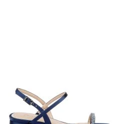 Jewel Badgley Mischka Aaliyah Block Heel Sandal -Badgley Mischka shop AALIYAH JW4401 NVYSAT 2 07844.1658864870