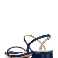 Jewel Badgley Mischka Aaliyah Block Heel Sandal -Badgley Mischka shop AALIYAH JW4401 NVYSAT 3 40665.1658864870
