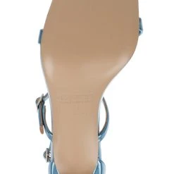 American Designers Vogue Metallic Stiletto Heel With Ankle Strap -Badgley Mischka shop AD1003 BLULEA 6 38613.1675719869