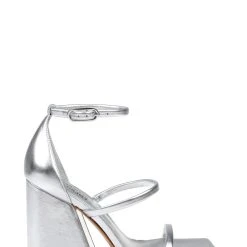 American Designers Sly Metallic Block Heel With Ankle Strap -Badgley Mischka shop AD1004 SILLEA 2 19863.1675719880