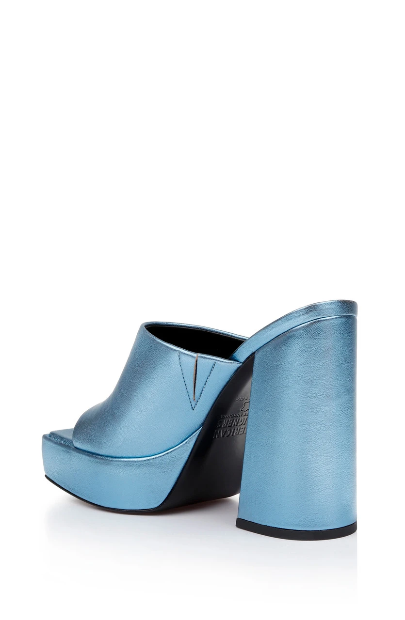 American Designers Lofty Metallic Platform Block Heel Slide 5 American Designers Lofty Metallic Platform Block Heel Slide - Image 3