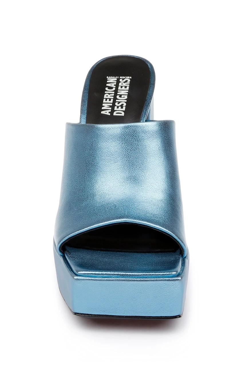 American Designers Lofty Metallic Platform Block Heel Slide 6 American Designers Lofty Metallic Platform Block Heel Slide - Image 4
