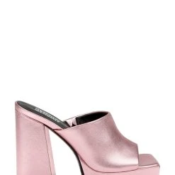 American Designers Lofty Metallic Platform Block Heel Slide 21 American Designers Lofty Metallic Platform Block Heel Slide -Badgley Mischka shop AD1005 PNKLEA 2 13215.1675719891