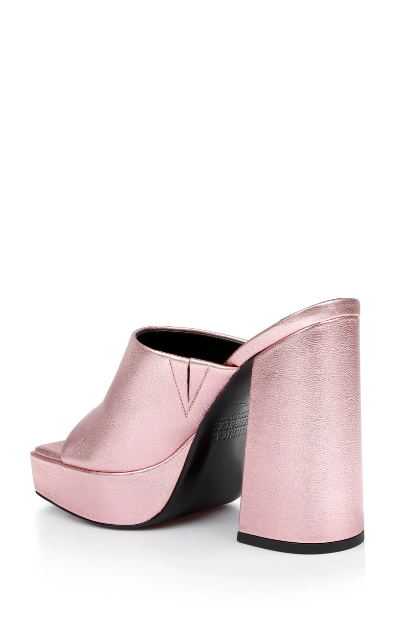 American Designers Lofty Metallic Platform Block Heel Slide 11 American Designers Lofty Metallic Platform Block Heel Slide - Image 9