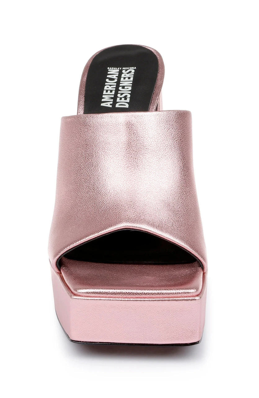 American Designers Lofty Metallic Platform Block Heel Slide 12 American Designers Lofty Metallic Platform Block Heel Slide - Image 10