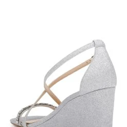 Jewel Badgley Mischka Adelynn Perfect Simplicity Wedge Heel -Badgley Mischka shop ADELYNN JW4403 SILGLT 3 59498.1658864883