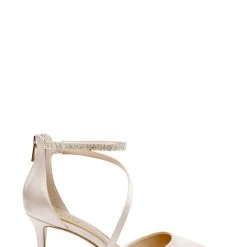 Jewel Badgley Mischka Alaia Pointed-Toe Kitten Heel -Badgley Mischka shop ALAIA JW4405 CHMSAT 2 36222.1658864920