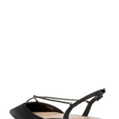 Jewel Badgley Mischka Alanna Ballet Flats -Badgley Mischka shop ALANNA JW4406 BLKSAT 3 77888.1658864943