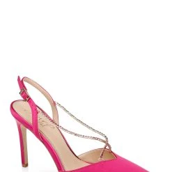 Jewel Badgley Mischka Alegria Pointed Toe Stiletto -Badgley Mischka shop ALEGRIA JW4408 PNKSAT 1 00629.1658864963