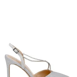 Jewel Badgley Mischka Alegria Pointed Toe Stiletto -Badgley Mischka shop ALEGRIA JW4408 SILGLT 2 43212.1658864964