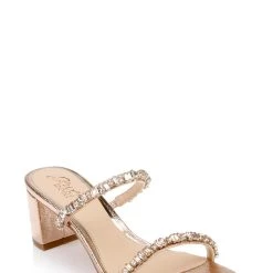 Jewel Badgley Mischka Alessia Block Heel Slides -Badgley Mischka shop ALESSIA JW4409 ROSTXL 1 80226.1678473677