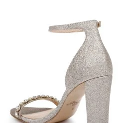 Jewel Badgley Mischka Alyssa Block Heel Sandals -Badgley Mischka shop ALYSSA JW4415 GLDGLT 3 80240.1658865081