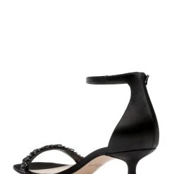 Jewel Badgley Mischka Angel Sassy Kitten Heel -Badgley Mischka shop ANGEL JW4418 BLKSAT 3 91262.1658865107