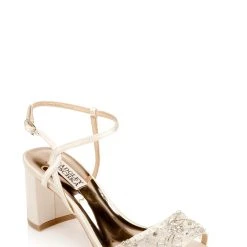 Badgley Mischka Blaine Embellished Block Heel -Badgley Mischka shop BLAINE MP6018 IVRSAT 1 75566.1673485013