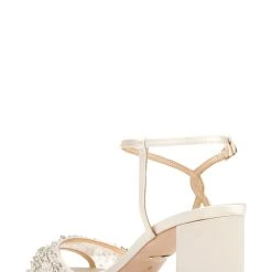 Badgley Mischka Blaine Embellished Block Heel -Badgley Mischka shop BLAINE MP6018 IVRSAT 3 86824.1624237102