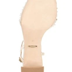 Badgley Mischka Blaine Embellished Block Heel -Badgley Mischka shop BLAINE MP6018 IVRSAT 6 79076.1624237103