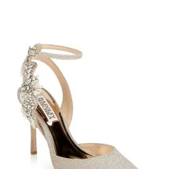 Badgley Mischka Blanca Strappy Crystal Stilettos