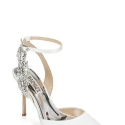 Badgley Mischka Blanca Strappy Crystal Stilettos -Badgley Mischka shop BLANCA MP6021 WHTSAT 1 00920.1624237284