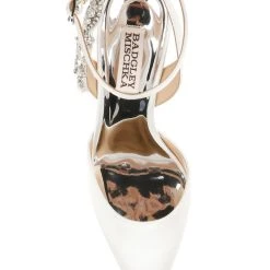Badgley Mischka Blanca Strappy Crystal Stilettos -Badgley Mischka shop BLANCA MP6021 WHTSAT 5 43568.1624237284
