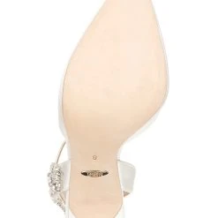 Badgley Mischka Blanca Strappy Crystal Stilettos -Badgley Mischka shop BLANCA MP6021 WHTSAT 6 90001.1624237284