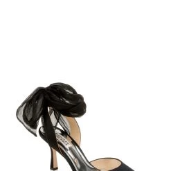 Badgley Mischka Blaze Satin Bow Stilettos -Badgley Mischka shop BLAZE MP6022 BLKSAT 1 16925.1629837421