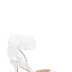 Badgley Mischka Blaze Satin Bow Stilettos -Badgley Mischka shop BLAZE MP6022 WHTSAT 2 63326.1624237338
