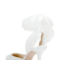 Badgley Mischka Blaze Satin Bow Stilettos -Badgley Mischka shop BLAZE MP6022 WHTSAT 3 75446.1624237338