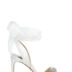 Badgley Mischka Bobbie Statement Bow Strap Stiletto -Badgley Mischka shop BOBBIE MP6024 WHTSAT 2 84201.1624237469