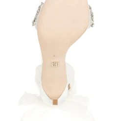 Badgley Mischka Bobbie Statement Bow Strap Stiletto -Badgley Mischka shop BOBBIE MP6024 WHTSAT 6 23530.1624237469