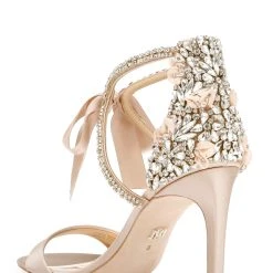 Badgley Mischka Bonita Bejeweled Strappy Stiletto -Badgley Mischka shop BONITA MP6026 NUDSAT 3 83441.1624237584