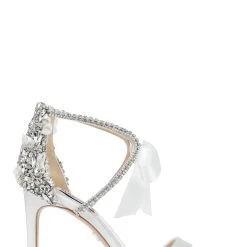 Badgley Mischka Bonita Bejeweled Strappy Stiletto -Badgley Mischka shop BONITA MP6026 WHTSAT 2 74046.1624237584
