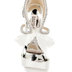Badgley Mischka Bonita Bejeweled Strappy Stiletto -Badgley Mischka shop BONITA MP6026 WHTSAT 5 24130.1624237584