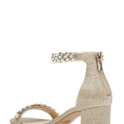 Jewel Badgley Mischka Bronwen Embellished Evening Shoe -Badgley Mischka shop BRONWEN JW3344 GLDFAB 2 BACK VIEW 68675 95671.1633461121