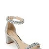 Jewel Badgley Mischka Bronwen Embellished Evening Shoe -Badgley Mischka shop BRONWEN JW3344 SILFAB 1 FRONT VIEW 87306 46594.1641868323