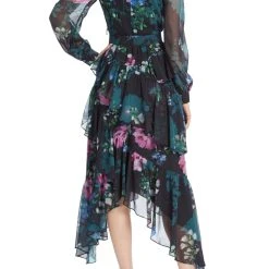 Badgley Mischka Tiered Midnight Garden Dress -Badgley Mischka shop BSD4913 BAMU 3 13533.1656453813