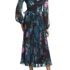 Badgley Mischka Pleated Midnight Garden Dress -Badgley Mischka shop BSD4920 BAMU 3 18655.1656453450