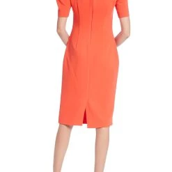 Badgley Mischka Drama Shoulder Sheath Dress -Badgley Mischka shop BSD5007 DSAL 3 84894.1675970942