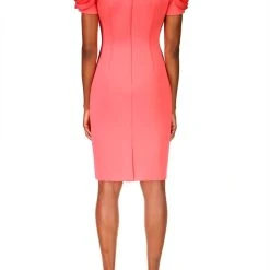 Badgley Mischka Rosette Sleeve Party Dress -Badgley Mischka shop BSD9006 3 DPCL 77673.1646261675