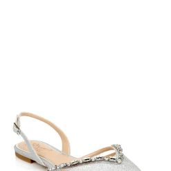 Jewel Badgley Mischka Camden Pointed Flat -Badgley Mischka shop CAMDEN JW4006 SILGLT 1 24445.1624127824