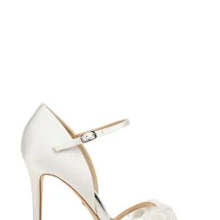 Badgley Mischka Carter Peep Toe D'Orsay -Badgley Mischka shop CARTER MP5217 WHTSAT 3 SIDE VIEW 45856 64796.1624949989