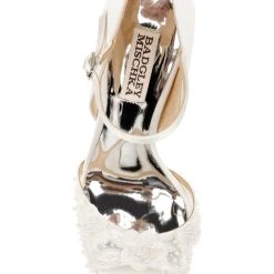 Badgley Mischka Carter Peep Toe D'Orsay -Badgley Mischka shop CARTER MP5217 WHTSAT 5 TOP VIEW 71564 58461.1624949989