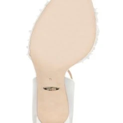 Badgley Mischka Carter Peep Toe D'Orsay -Badgley Mischka shop CARTER MP5217 WHTSAT 6 BOTTOM VIEW 02145 80850.1624949989