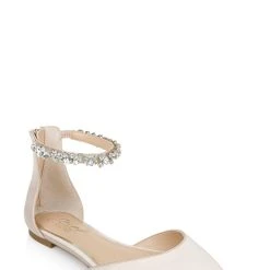 Jewel Badgley Mischka Cassidy Flat Pointed Shoe -Badgley Mischka shop CASSIDY JW4013 CHMSAT 1 43622.1627077370