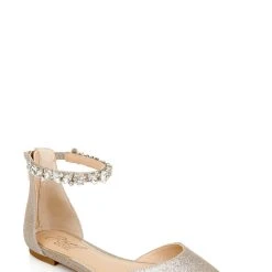Jewel Badgley Mischka Cassidy Flat Pointed Shoe -Badgley Mischka shop CASSIDY JW4013 GLDGLT 1 37403.1624128395